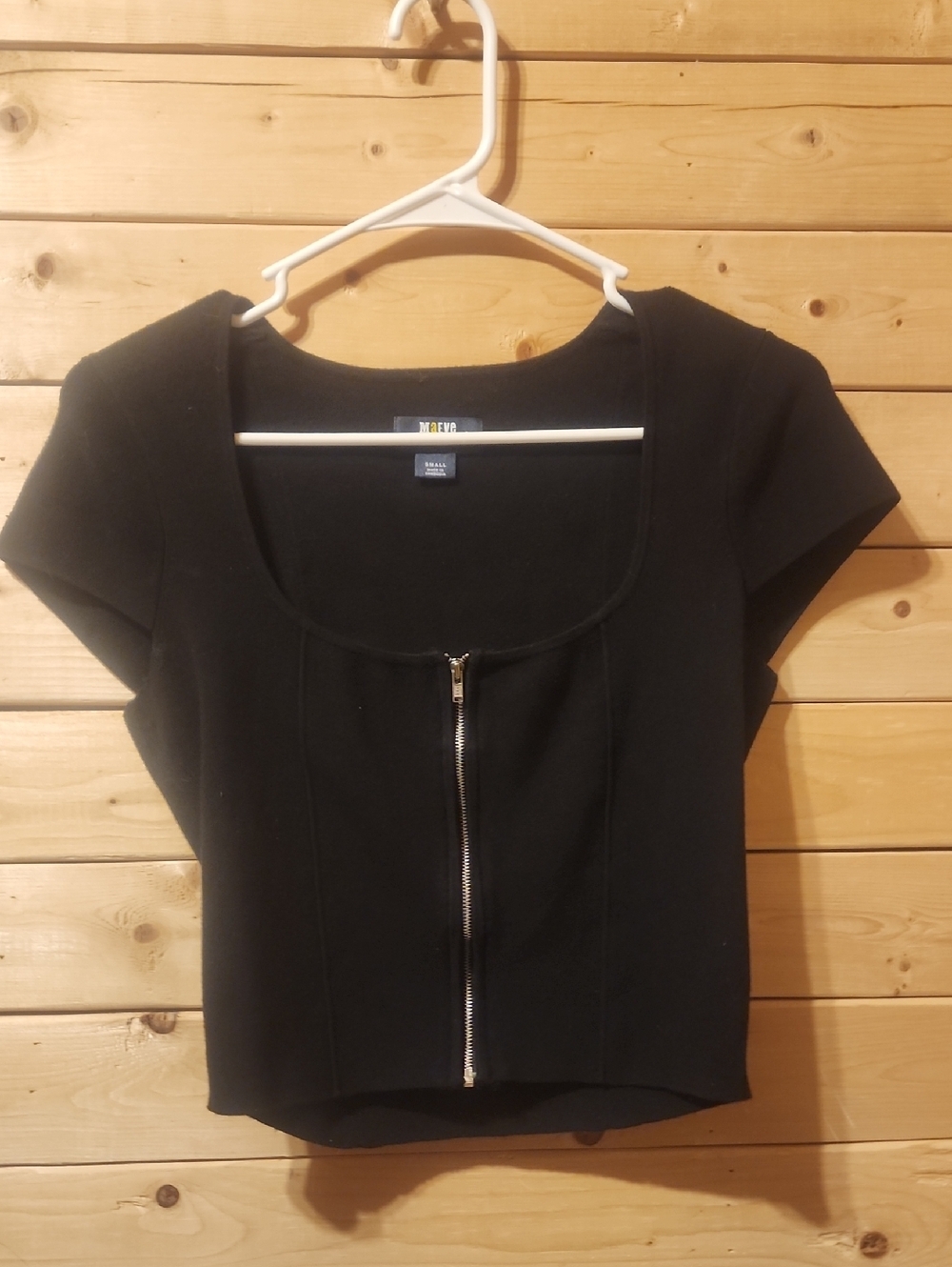 Womens Maeve Fitted Zipper Top Size Small